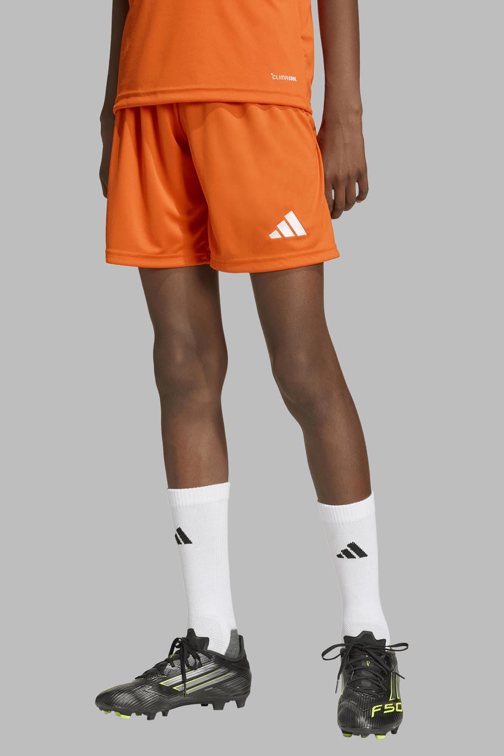 Oranje jongens en meisjes adidas Performance Junior voetbalshort Entrada26 van polyester