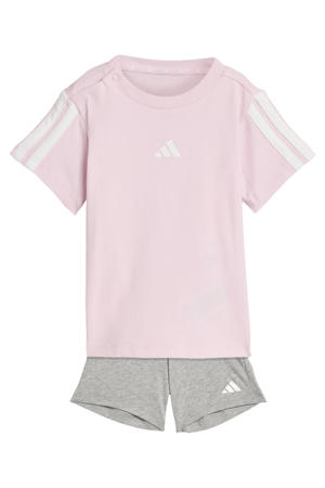 T-shirt + short roze/grijs