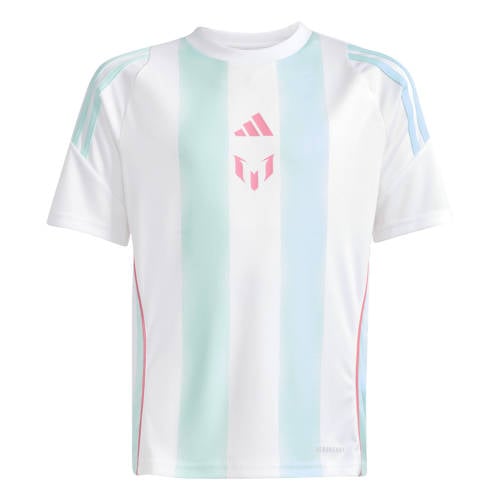 adidas Performance voetbalshirt Messi wit/mintgroen afbeelding