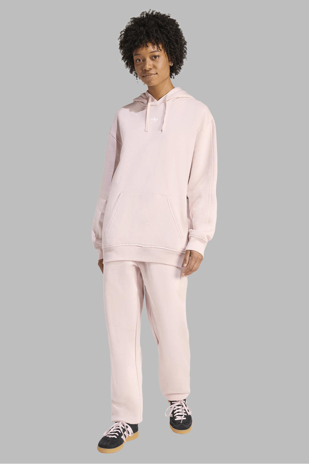 adidas Originals oversized hoodie lichtroze