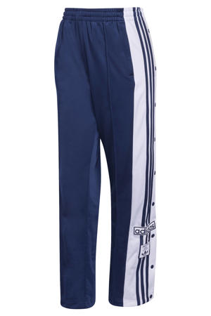 regular waist gestreepte broek donkerblauw