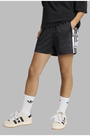 sweatshort dierenprint zwart