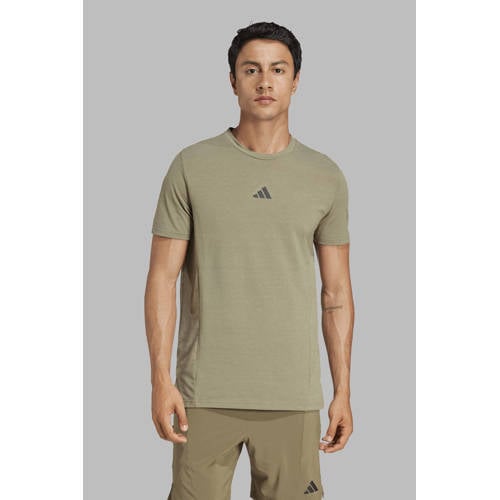 adidas Performance sportshirt olijfgroen afbeelding