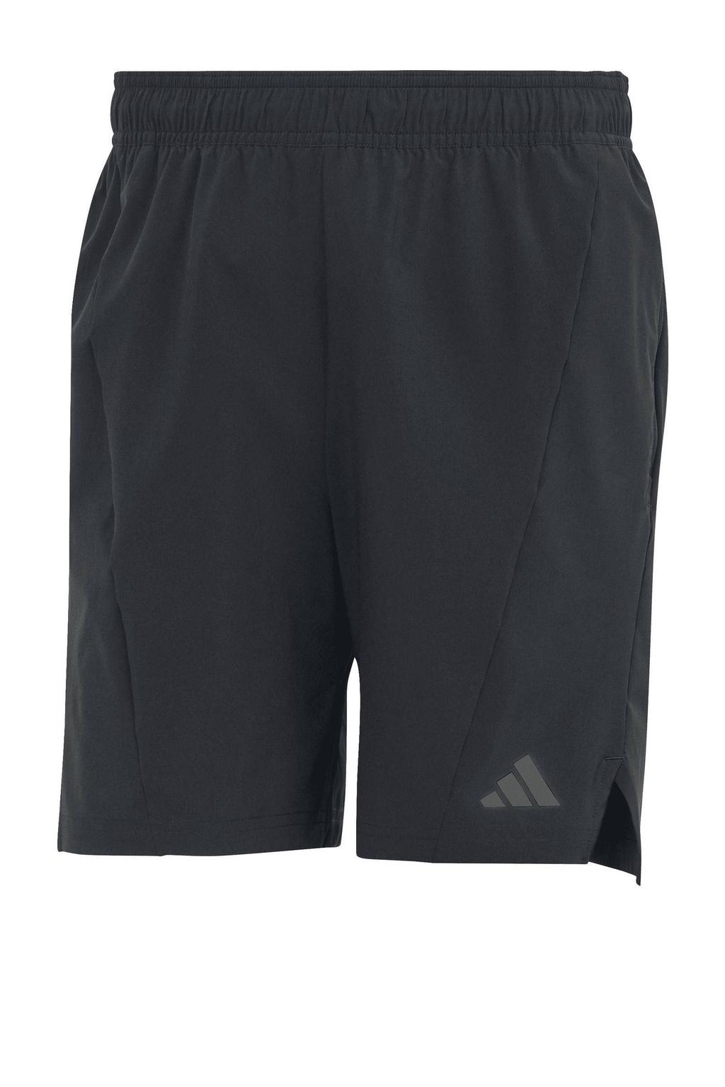 Zwarte heren adidas Performance Workout 5"sportshourt van polyester met regular fit, regular waist en effen