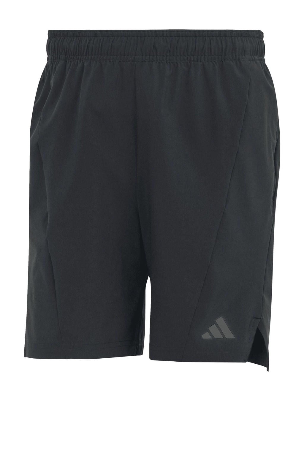 Zwarte heren adidas Performance Workout 5"sportshourt van polyester met regular fit, regular waist en effen