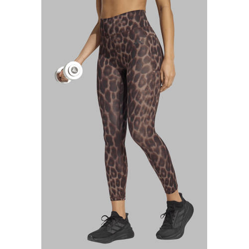 adidas Performance sportlegging bruin/zwart afbeelding