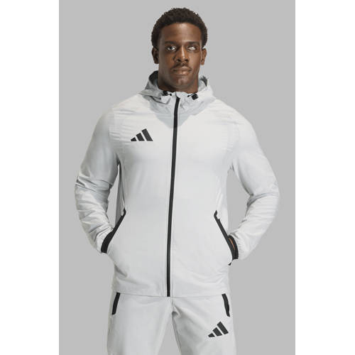 adidas Performance trainingsjack Tiro Travel lichtgrijs afbeelding