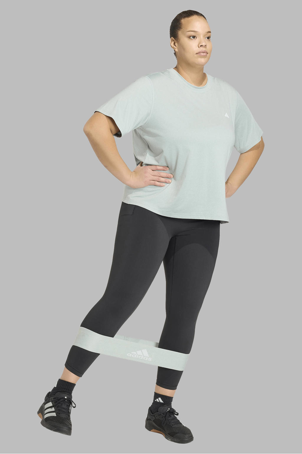 adidas Performance sportshirt mintgroen