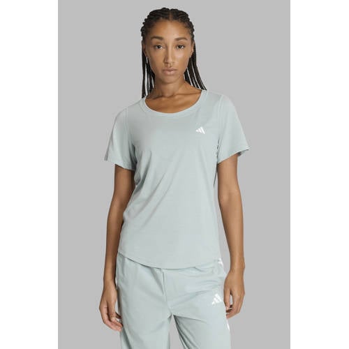 adidas Performance sportshirt lichtblauw afbeelding