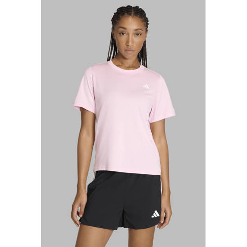 adidas Performance sportshirt lichtroze afbeelding