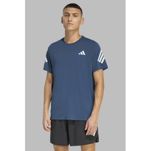 adidas Performance hardloopshirt donkerblauw afbeelding