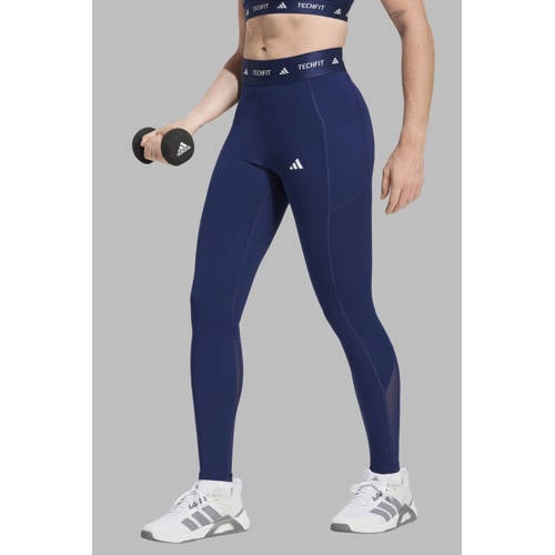 adidas Performance sportlegging Stash donkerblauw afbeelding