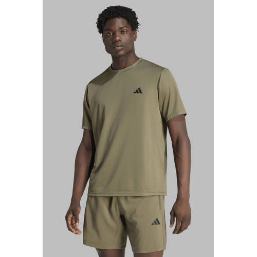 adidas Performance sportshirt Workout Essentials olijfgroen afbeelding