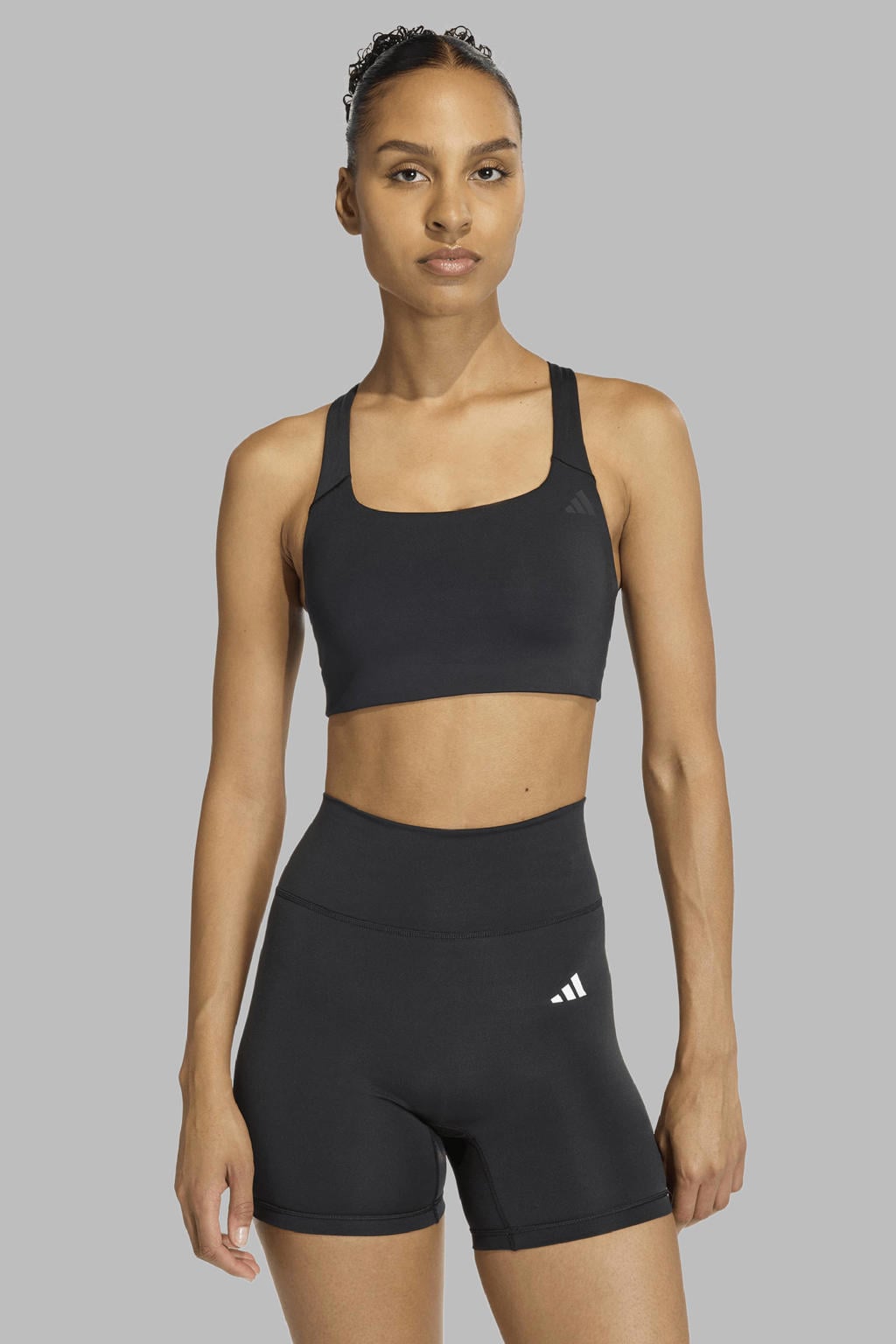 adidas Performance sport-bh medium support Optimé zwart