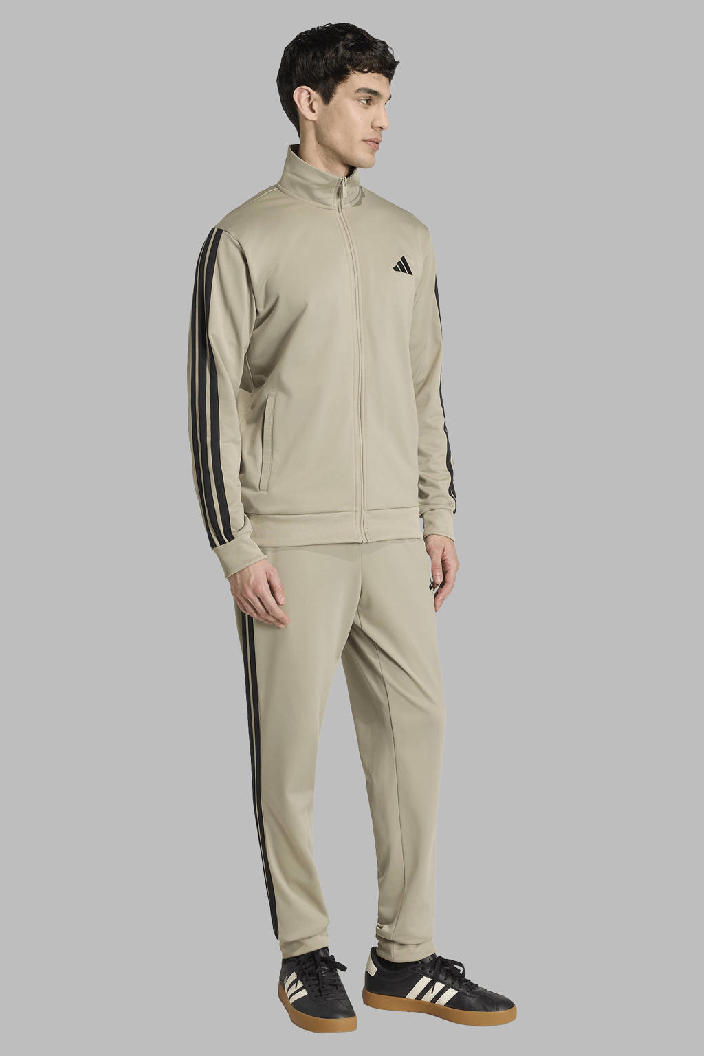 adidas Sportswear trainingspak beige/zwart