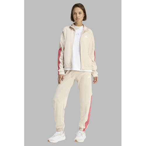 adidas Sportswear trainingspak Stadium ecru/rood afbeelding