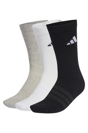 sportsokken - zwart/wit/beige (set van 3)