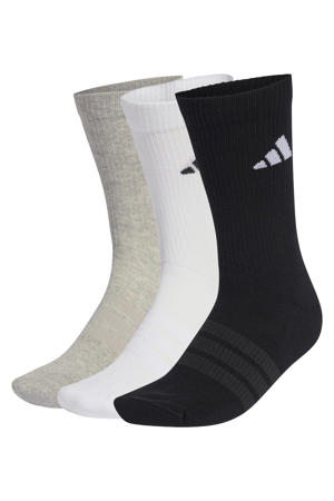 sportsokken - zwart/wit/beige (set van 3)