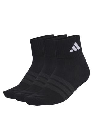 sportsokken Essential ankel - zwart (set van 3)