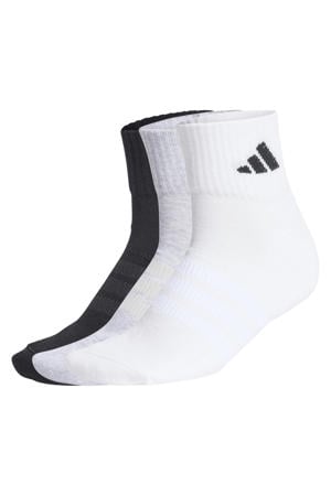 sportsokken Essential ankel - zwart/wit/grijs (set van 3)
