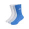 adidas Performance sportsokken Crew - blauw (set van 3)