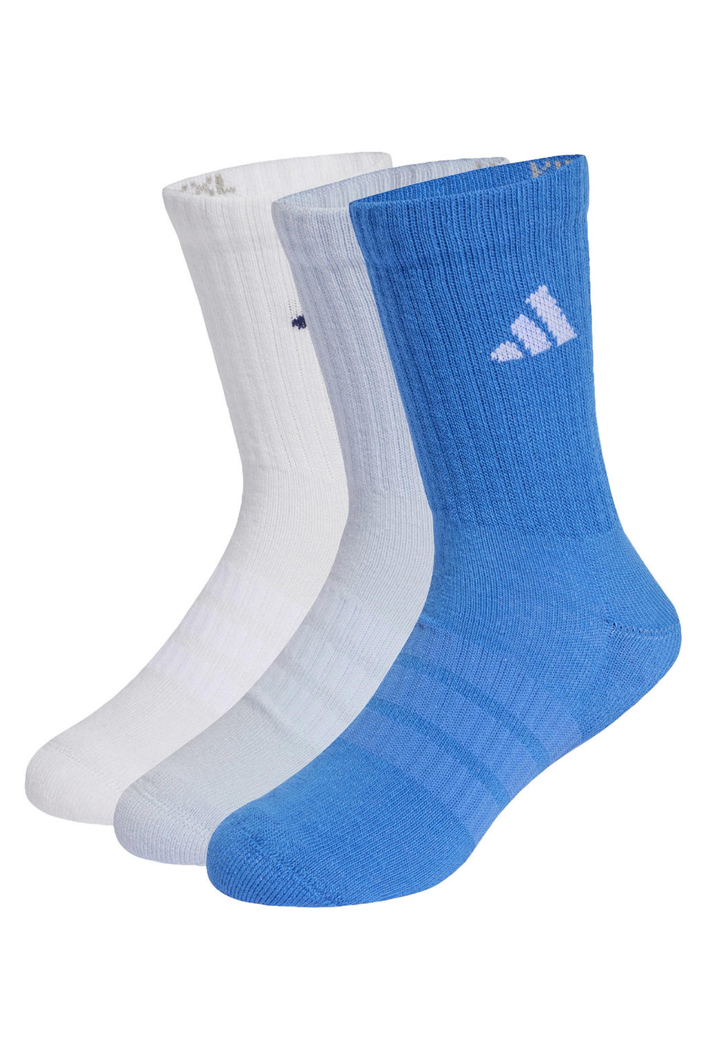 adidas Performance sportsokken Crew - blauw (set van 3)