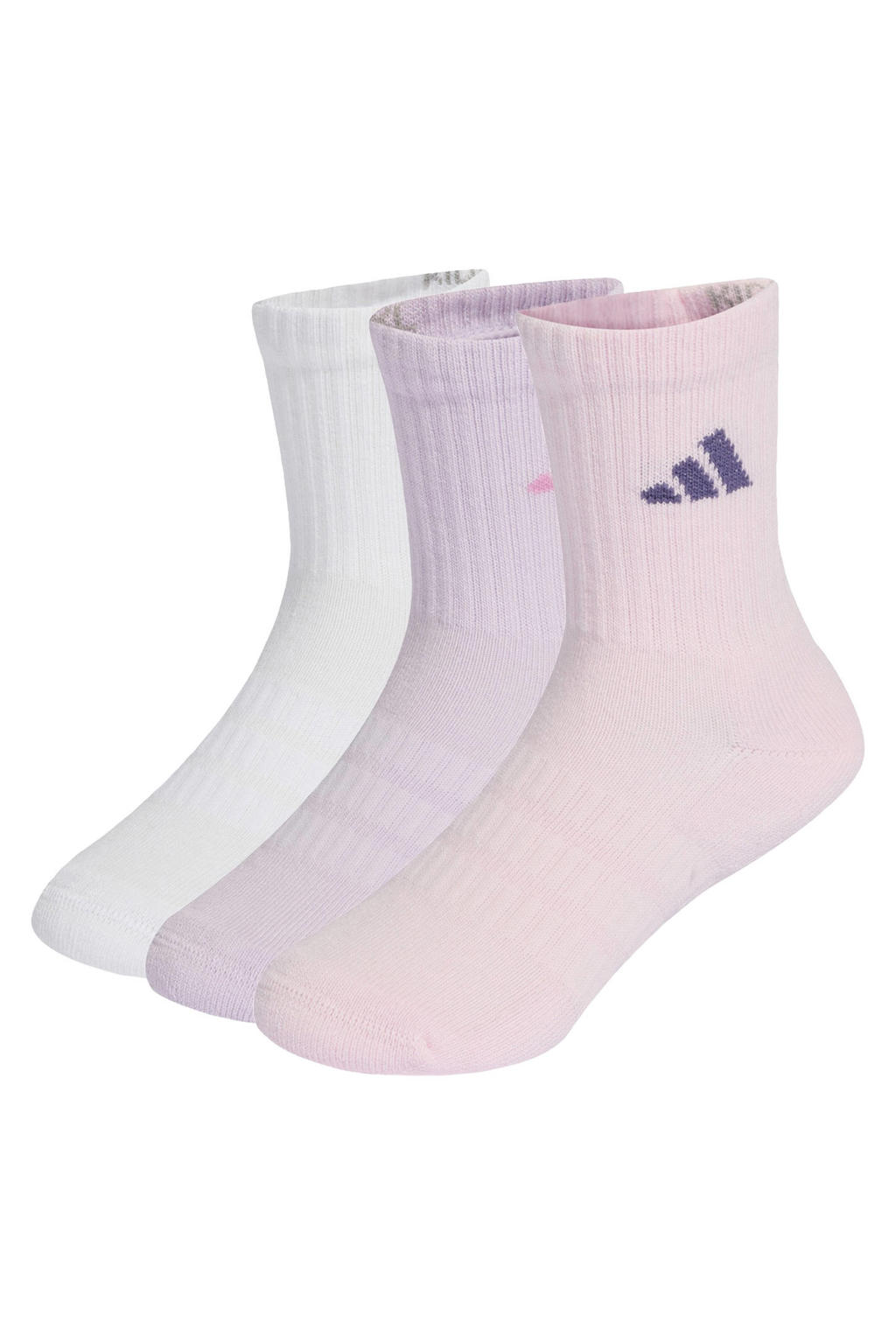 adidas Performance Crew sportsokken lichtroze/wit/lila