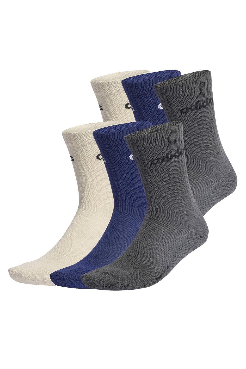 adidas Performance sportsokken - grijs/lichtgrijs/blauw (set van 6)