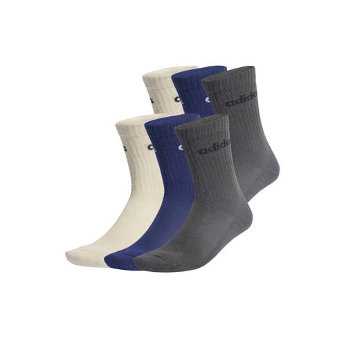 adidas Performance sportsokken - set van 6 grijs/lichtgrijs/blauw afbeelding