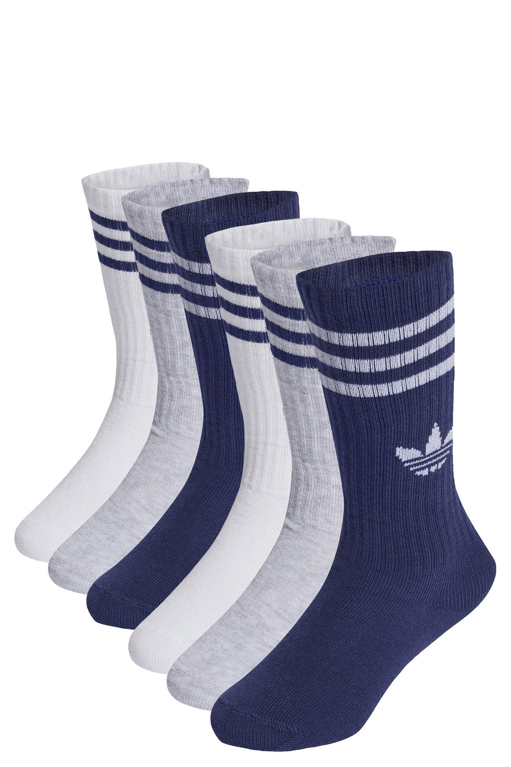 adidas Originals sokken - wit/grijs/donkerblauw (set van 6)