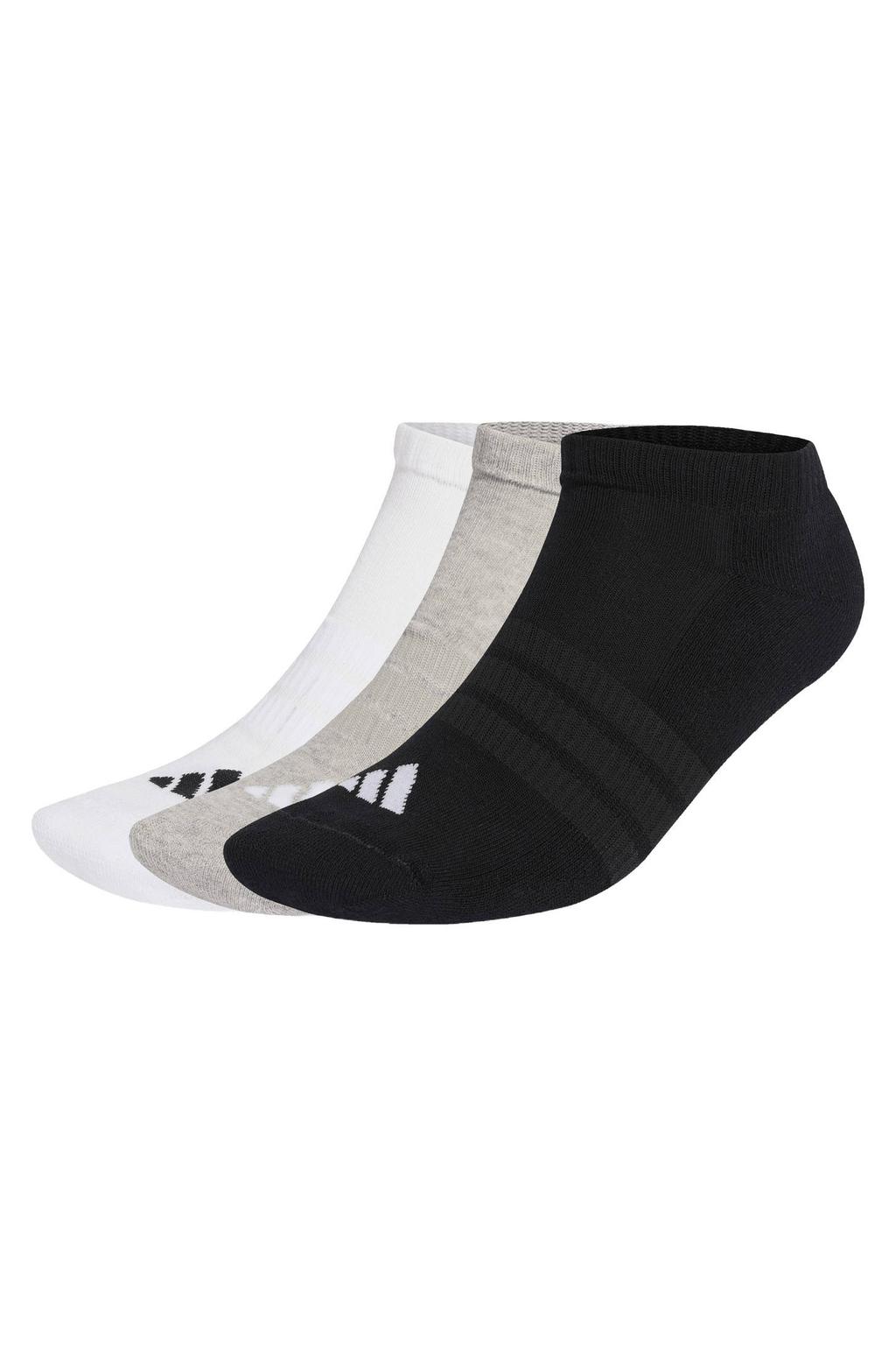 adidas Performance sportsokken Essentials low - zwart/wit/grijs (set van 3)