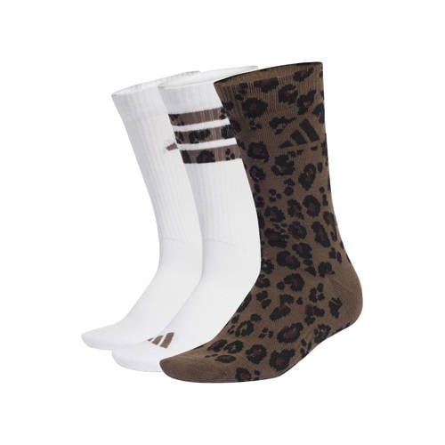 adidas Performance sportsokken - set van 3 bruin/wit afbeelding