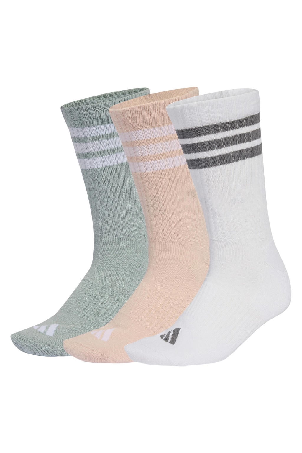 adidas Sportswear sportsokken Essential Crew - roze/grijs/wit (set van 3)