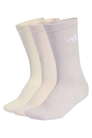 sportsokken Essential Crew - ecru/lichtroze/lichtblauw (set van 3)