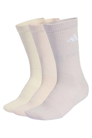 sportsokken Essential Crew - ecru/lichtroze/lichtblauw (set van 3)