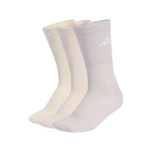 adidas Performance sportsokken Essential Crew - set van 6 ecru/lichtroze/lichtblauw afbeelding