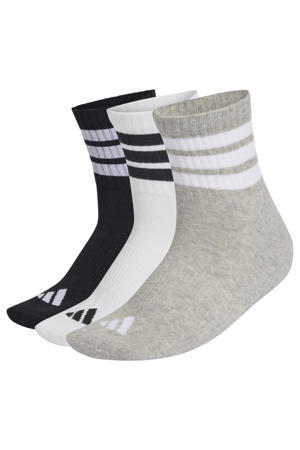 sportsokken - zwart/wit/grijs (set van 3)
