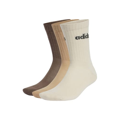 adidas Performance sportsokken - set van 3 ecru/beige/bruin afbeelding