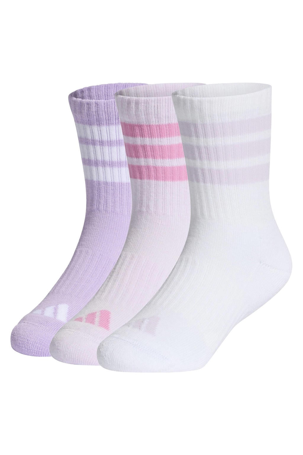 adidas Sportswear sportsokken - lila/wit/roze (set van 3)