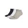 adidas Performance enkelsokken - grijs/wit/zwart (set van 3)