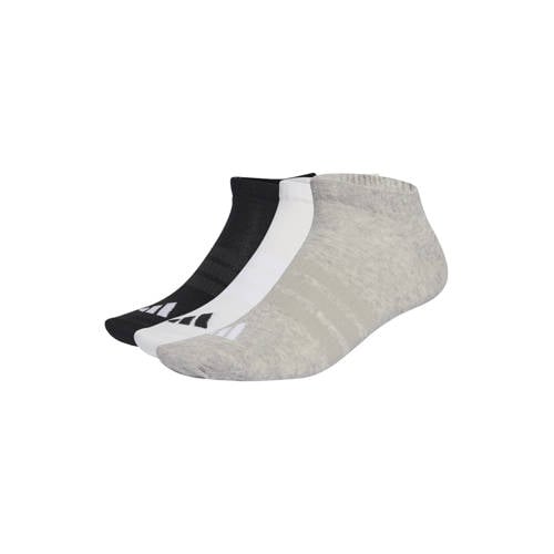 adidas Performance sportsokken Essential low set van 3 - zwart/wit/beige afbeelding
