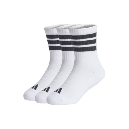 adidas Performance sportsokken 3-Stripes Crew wit/zwart afbeelding