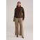 WE Fashion Curve top donkerbruin