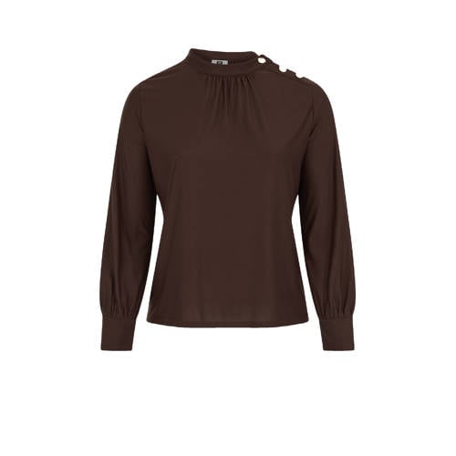 WE Fashion top donkerbruin afbeelding