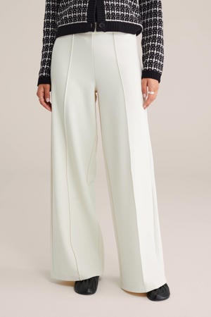 straight regular waist broek ecru