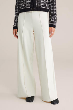 straight regular waist broek ecru