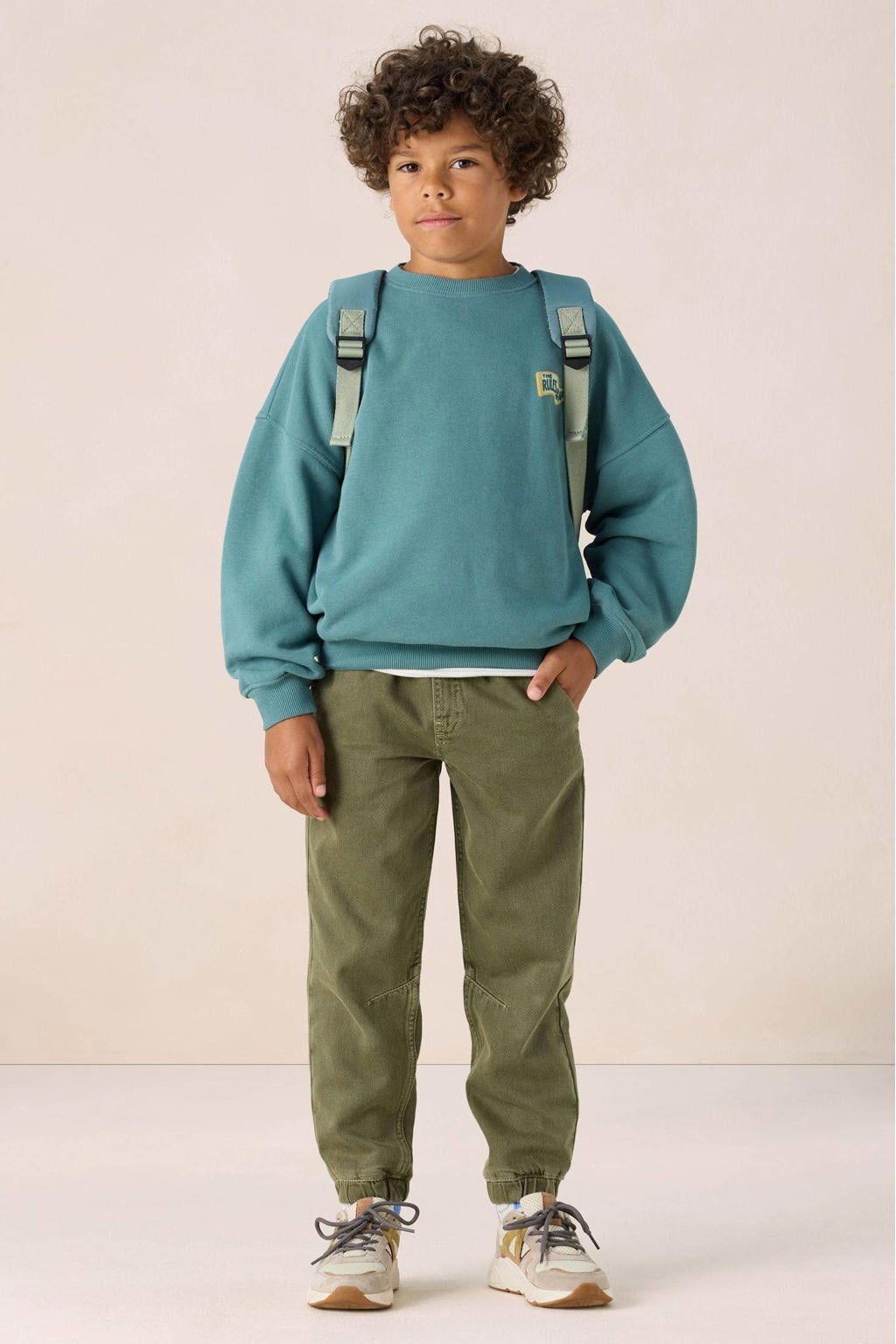 Sissy-Boy sweater met backprint blauw