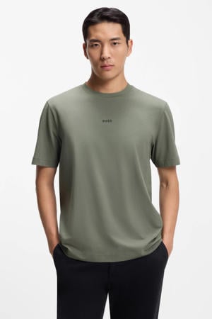 regular T-shirt grijsgroen