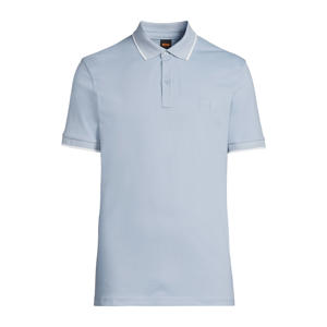 slim polo lichtblauw