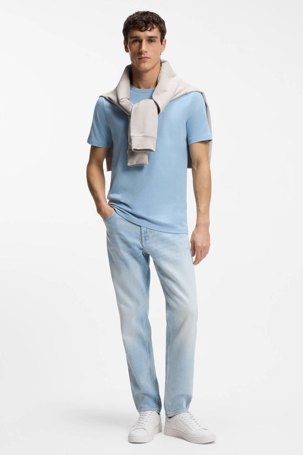 BOSS regular T-shirt blauw